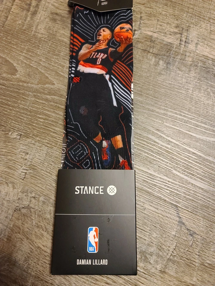 Stance dame time Damian Lillard #0 portland trailblazer black Socks m 6-8.5 rare - Image 3 of 4