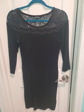 Express lace Black sweater dress, Size: Small