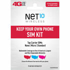 Net10 Wireless Keep Your Own Phone 3-in-1 Prepaid SIM Kit