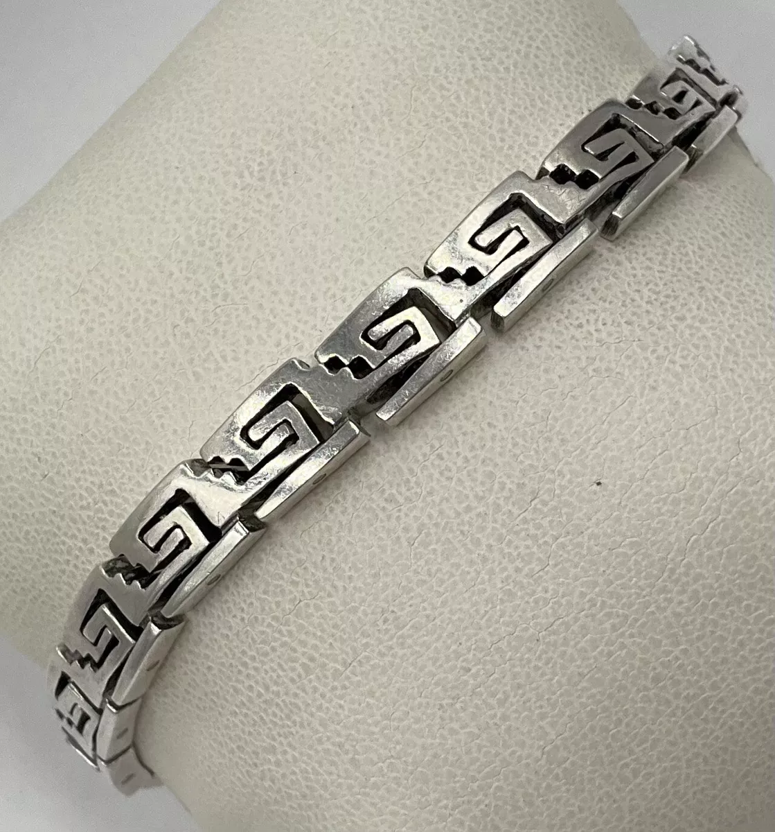 Mens greek shop key bracelet