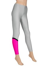 Damen Leggings Legging "Nina" silber-schwarz-pink elastisch Voltigierhose