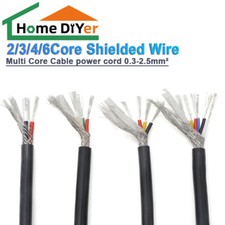 Cavo Multi Core 2/3/4/6Core Filo Schermato 0,3-2,5mm² Cavo Alimentazione