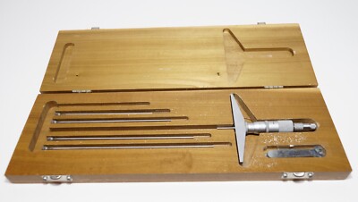 SPI Ratchet Thimble Depth Micrometer Set 0-5''