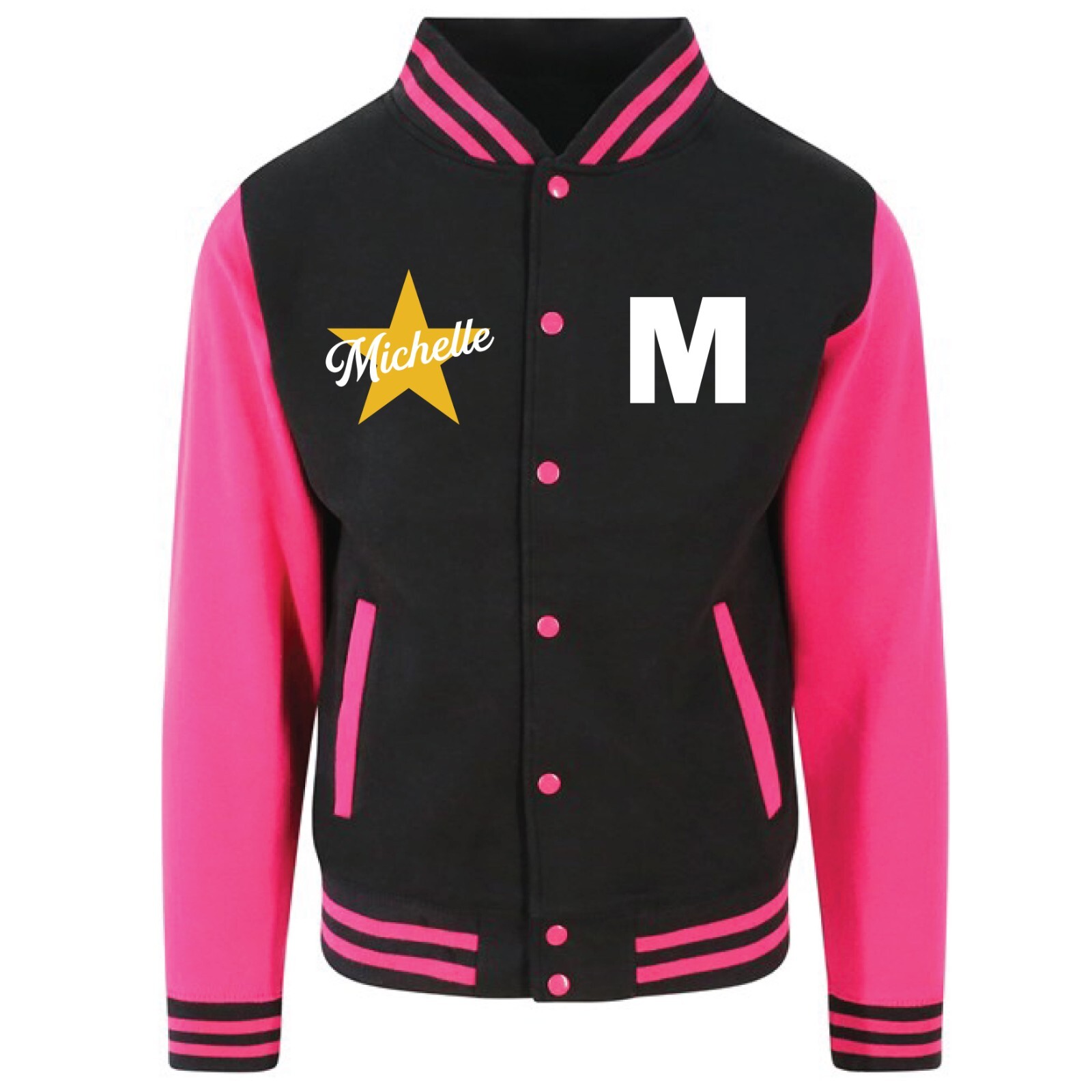 Personalised Awdis Varsity jacket Initial Your Name Family Baseball Style Star image 7