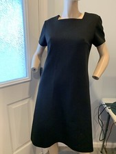 Womens Vintage Kay Windsor Union Made USA Dress 60s Mad Men Geek Secretary Black