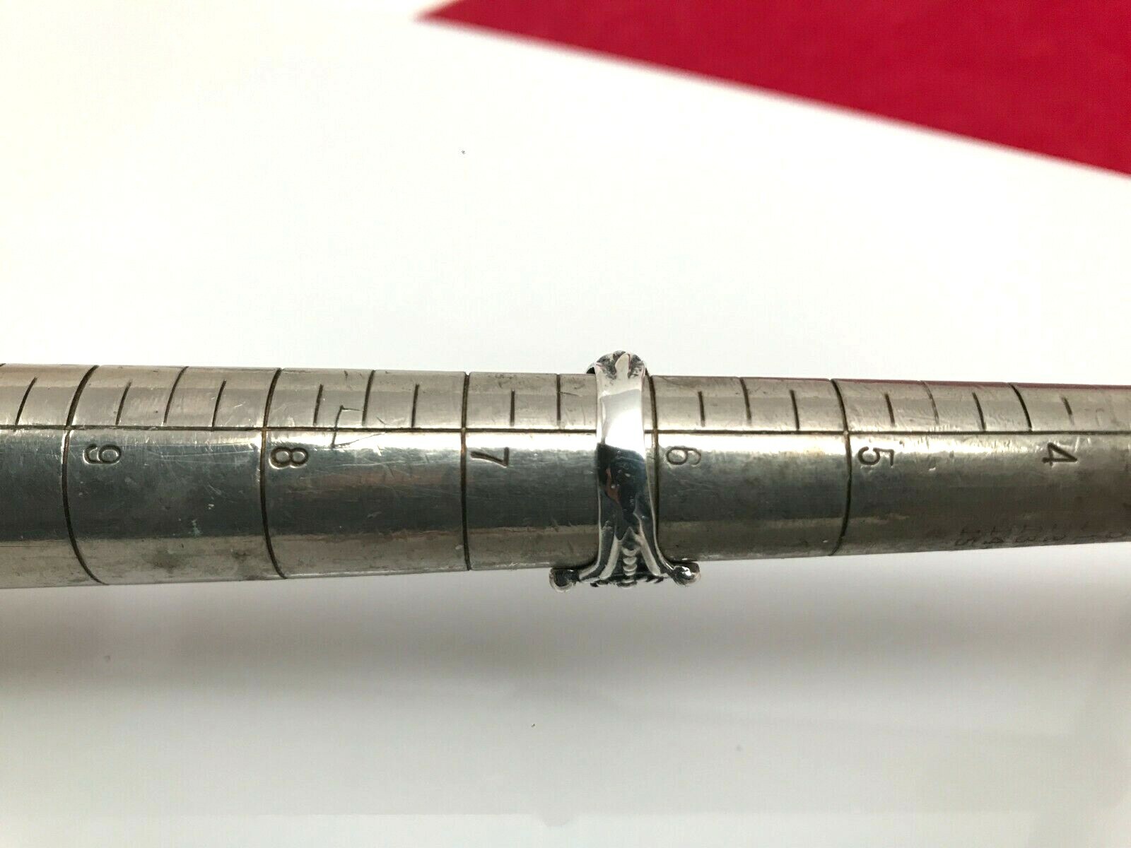 Sterling Silver Artisan Ring With Oval Ruby - Sz … - image 5