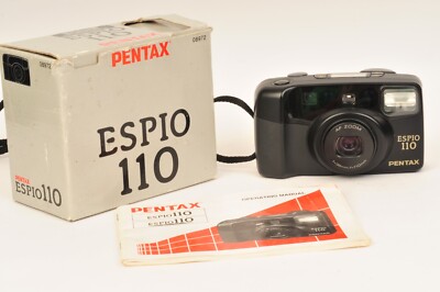 Pentax Espio 110 analoge Kompaktkamera 35 mm voll funktionsfähig mit Box & Handbuch