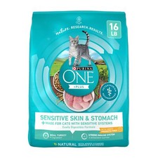 Purina ONE Sensitive Stomach, Sensitive Skin, Natural Dry Cat Food, Plus Sen...