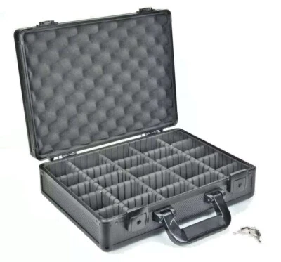 ROADINGER Kleinteile Sortimens Koffer mit Trennstegen 37x30x11 Flightcase Fächer Tool Case
