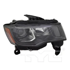 TYC 20-16275-90 Headlight Lamp Halogen Right Passenger RH Black CAPA New