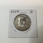1954 D Franklin Half Dollar 90% Silver Coin Exact Coin Shown