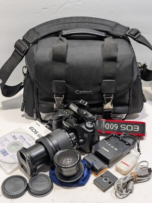 MINT Canon DSLR EOS 60D 18MP w 18-135mm Lens Case Charger Battery 22 Shutter