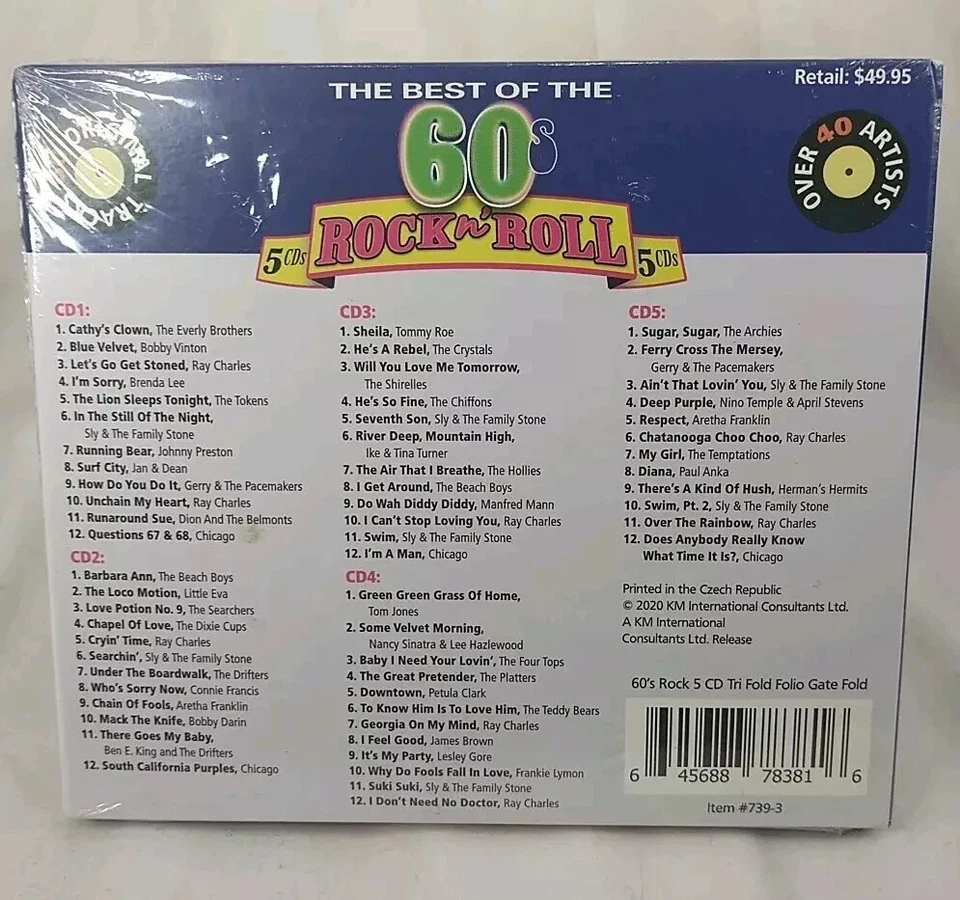 The Best of the 60s rock n roll original artists 5 CDs  New  *fast FREE Shipping - Image 2 of 4