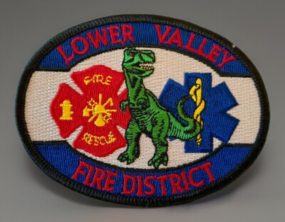 Custom LOWER VALLEY FIRE DISTRICT Protection T- REX Patch Aurora CO 3.75 
