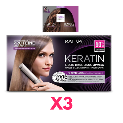 X3 Kativa Keratin Smooth Brazilian Xpress Shampoo Conditioner Mask