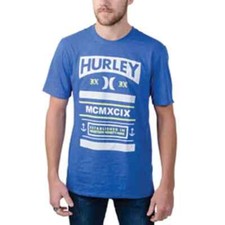 HURLEY Men's S/S T-shirt - LEGISLATION - Blue Heather - Medium - NWT - LAST ONE