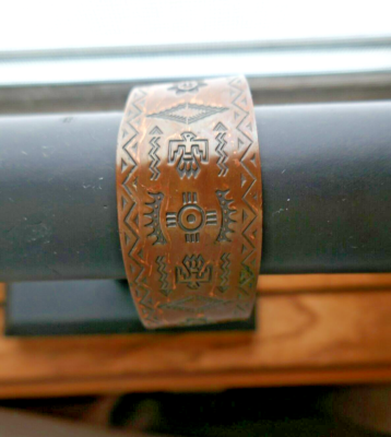 Fred Harvey Thunderbird Copper Bangle