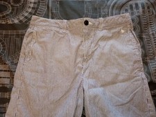 Jack Wills Mens Denim style stripe shorts W30 zip fly grey stripe regular fit