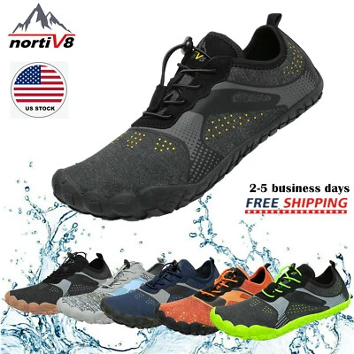 NORTIV8 Men Water Shoes Quick Dry Barefoot Swim Diving Surf Aqua Sport Vacation