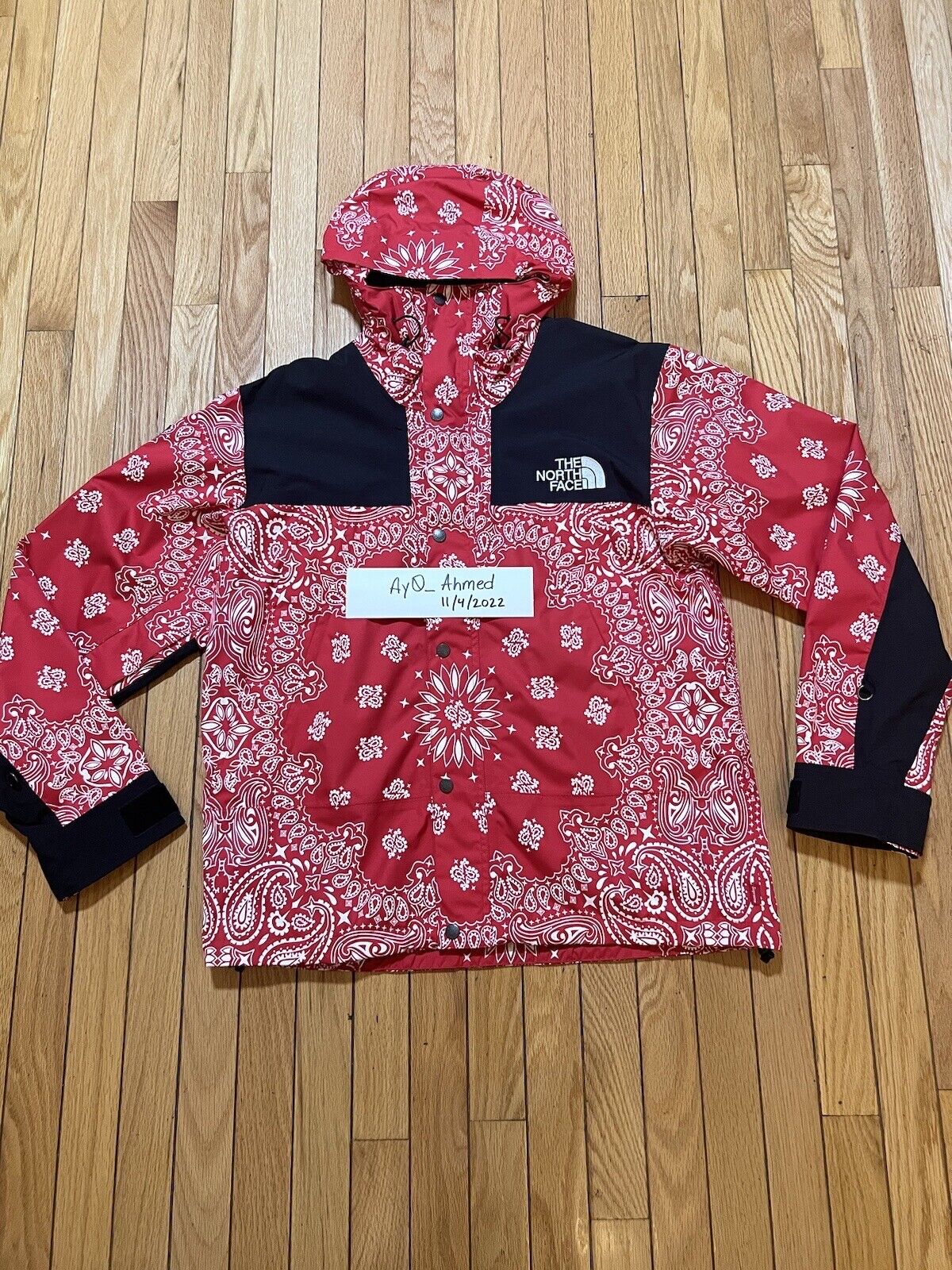 FW14 Supreme TNF The North Face Bandana Mountain Jacket Red Size