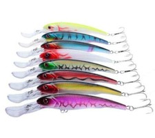8PCS Big Fishing Lures Deep Long Swim Saltwater Hard Bait 28.5g Crankbait Minnow