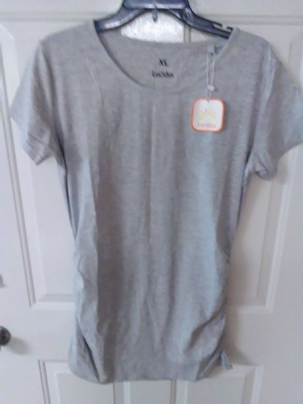 LUCIDUS Juniors SZ XL Short Sleeve Pullover TEE ~ Rouched Sides ~ NWT'S
