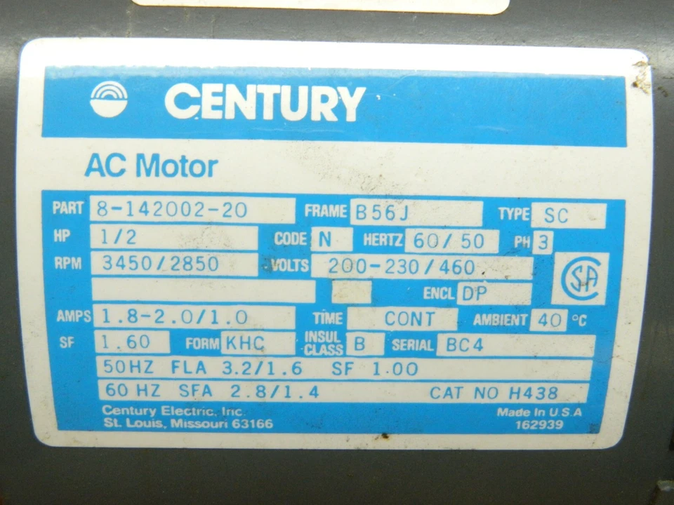 TONKAFLO PUMP  Model  SS505X-450-TFE  1/2 HP 3 Phase - Image 4 of 4