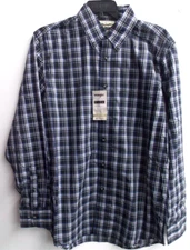 Wrangler Riata Long Sleeve Plaid Shirt, 112356525, Light Weight, Black Plaid