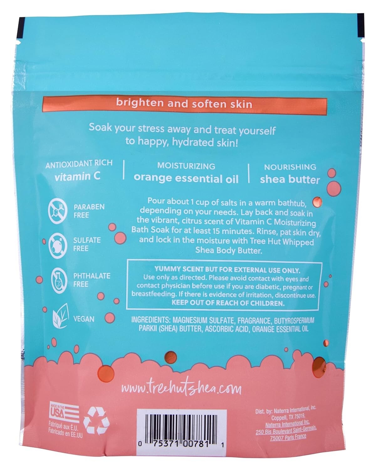 Tree Hut Vitamin C Moisturizing Bath Soak with Essential Oils & Shea Butter