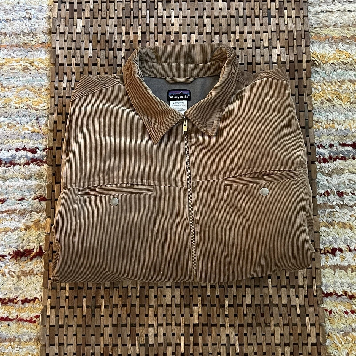 Corduroy fleece lined jacket mens top