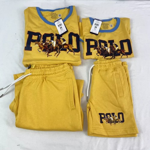 Polo Ralph Lauren Kids Youth SHIRT Top & SHORTS Set sz SMALL 3-4 YELLOW $97.50 - Picture 2 of 4