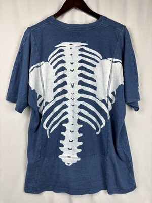 KAPITAL KOUNTRYスケルトン Tシャツ Kapital Kountry Skeleton Bone Indigo Oversized Pocket Flag Cotton