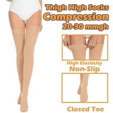 Thigh High Compression Socks for Women  Men Circulation 1 Pair Over the Knee