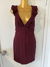 SALE 3 Dresses For $20 Lulus burgundy V-neck Dress Size Small