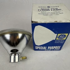 GE Mine Flood Lamp 75W Light Bulbs Medium Side Prong 120V A63 Par Lamp NOS