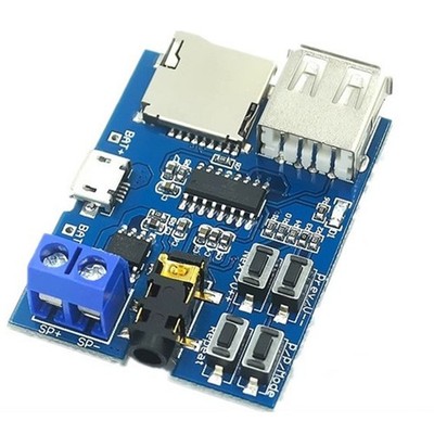 MP3-Player-Modul unterstützt TF-Karte und U-Disk mit Lautstärke- und Track-Tas