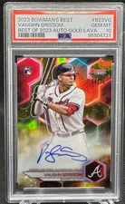 🔥2023 Bowman's BEST OF GOLD LAVA AUTO REFRACTOR Vaughn Grissom 64/75 PSA 10