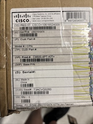 NEW Cisco C9500 Four Point Rack Mounting Kit C9500-4PT-KIT
