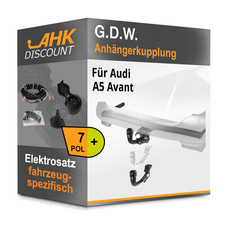 Für Audi A5 Avant 24- G.D.W. Anhängerkupplung abnehmbar + 7polig E-Satz NEU