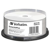 1X25 Verbatim BD-R Blu-Ray 50GB 6X Speed Thermal Printable Cb Dvd Blu-Ray 12Cm