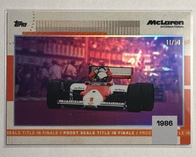 Alain Prost Topps F1 McLaren Team Set 2025 Vintage McLaren 1986 Title Purple /50