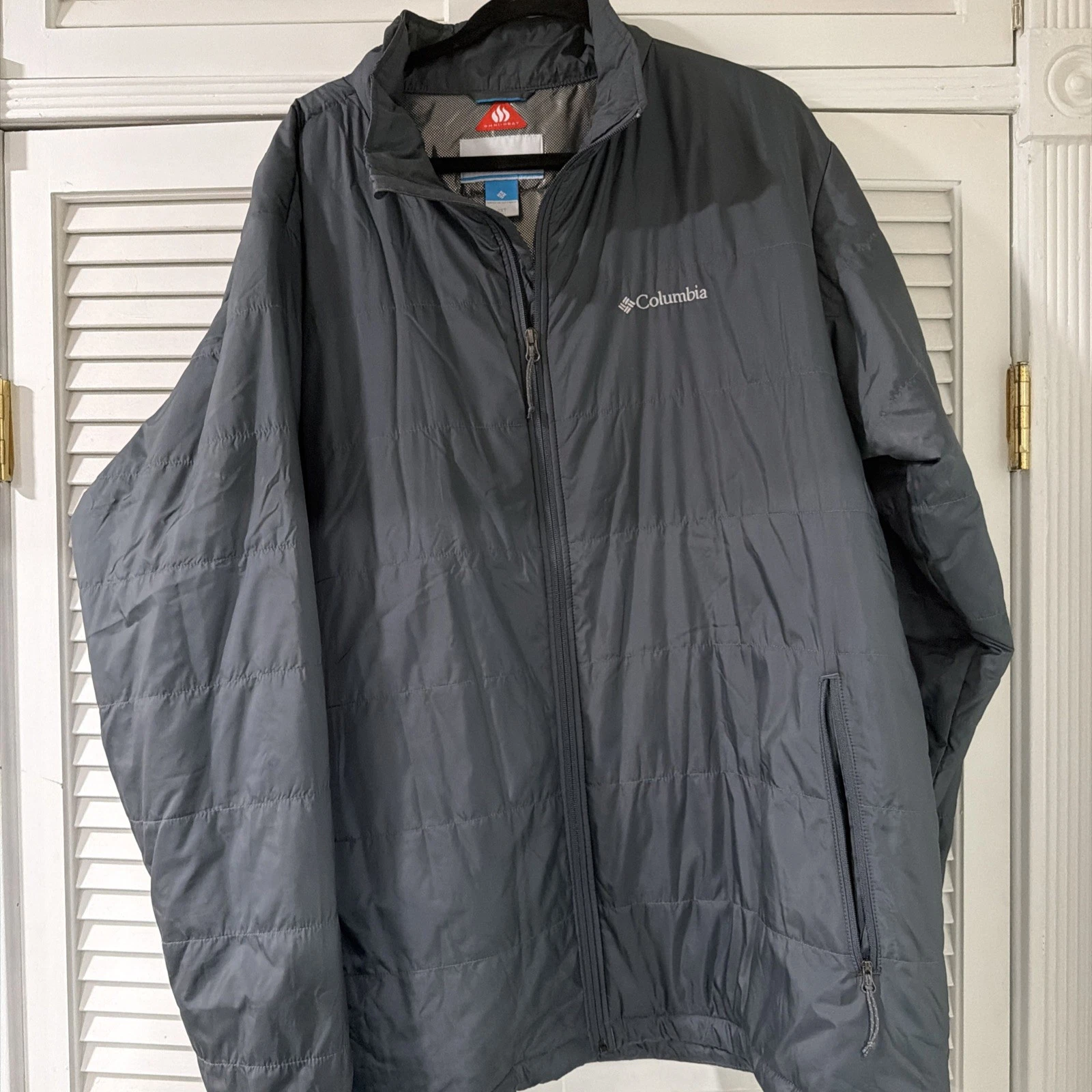 Columbia Men's Omni Heat Gray Puffer Jacket 2XLT