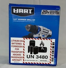 HART HPHD25B 20-Volt Brushless 1/2 Inch Hammer Drill Kit