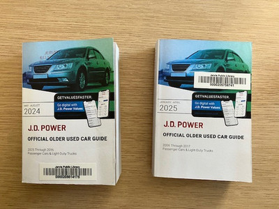 2022, 2023, 2024, 2025 J. D. Power Older Used Car Guide Ex-library Choose Year