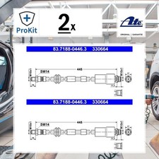 2x ORIGINAL® Ate Bremsschlauch Vorne für Ford Mondeo III Turnier Mondeo III
