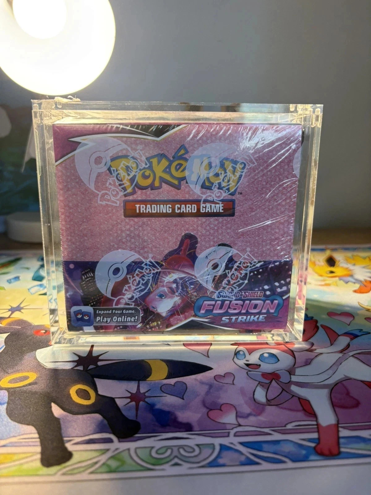 Pokemon TCG Fusion Strike Booster Box 36 Packs, New Sealed in Acrylic Case