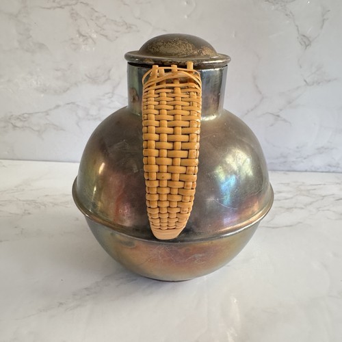 Vintage Silverplate International Silver Co CGW&S Teekanne Krug Weidengriff wie abgebildet - Bild 6 von 14