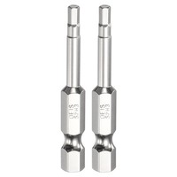 "2 StüCk H3.0 Sechskant-Schraubendreher 3.0Mm 1/4\" Schaft 50Mm Magnet Chrom"