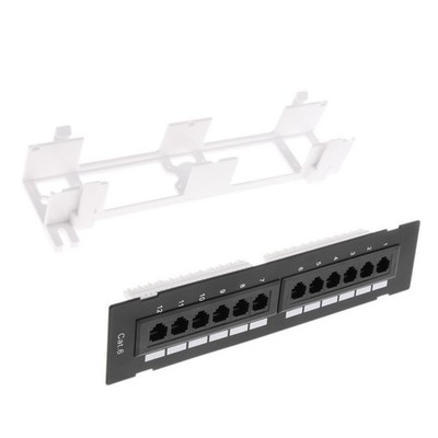 12-Port Cat5e/6 Ungeschirmtes Netzwerk-Patchpanel Für Die Wandmontage, 10 Zoll