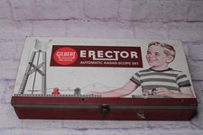Vintage 1950's Gilbert Erector Set No.10042 Radar-Scope Set Incomplete Metal Box